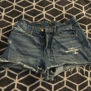 wild fable Distressed Denim Cutoff Shorts - Blue